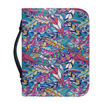 Boho Feather Pattern Print Leather Bible Cover