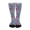 Boho Feather Pattern Print Long Socks