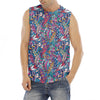 Boho Feather Pattern Print Men's Fitness Tank Top