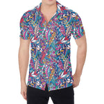 Boho Feather Pattern Print Men's Shirt