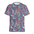 Boho Feather Pattern Print Men's Athletic T-Shirt