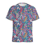 Boho Feather Pattern Print Men's Sports T-Shirt