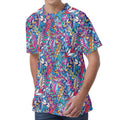 Boho Feather Pattern Print Men's Velvet T-Shirt