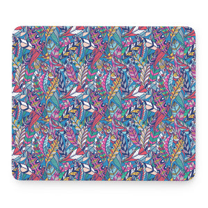 Boho Feather Pattern Print Mouse Pad