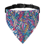 Boho Feather Pattern Print Over The Collar Dog Bandana