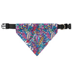 Boho Feather Pattern Print Over The Collar Dog Bandana