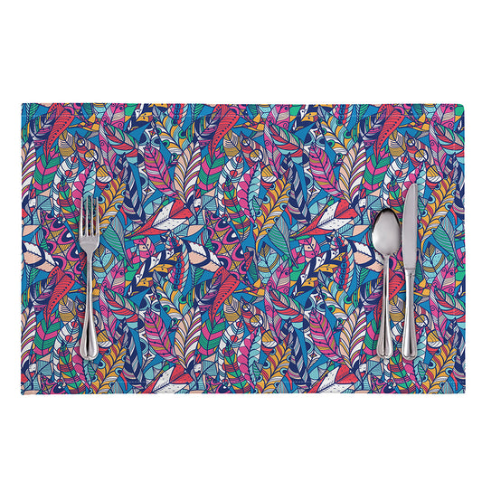 Boho Feather Pattern Print Placemat