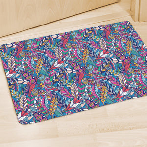 Boho Feather Pattern Print Polyester Doormat