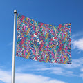 Boho Feather Pattern Print Polyester Flag