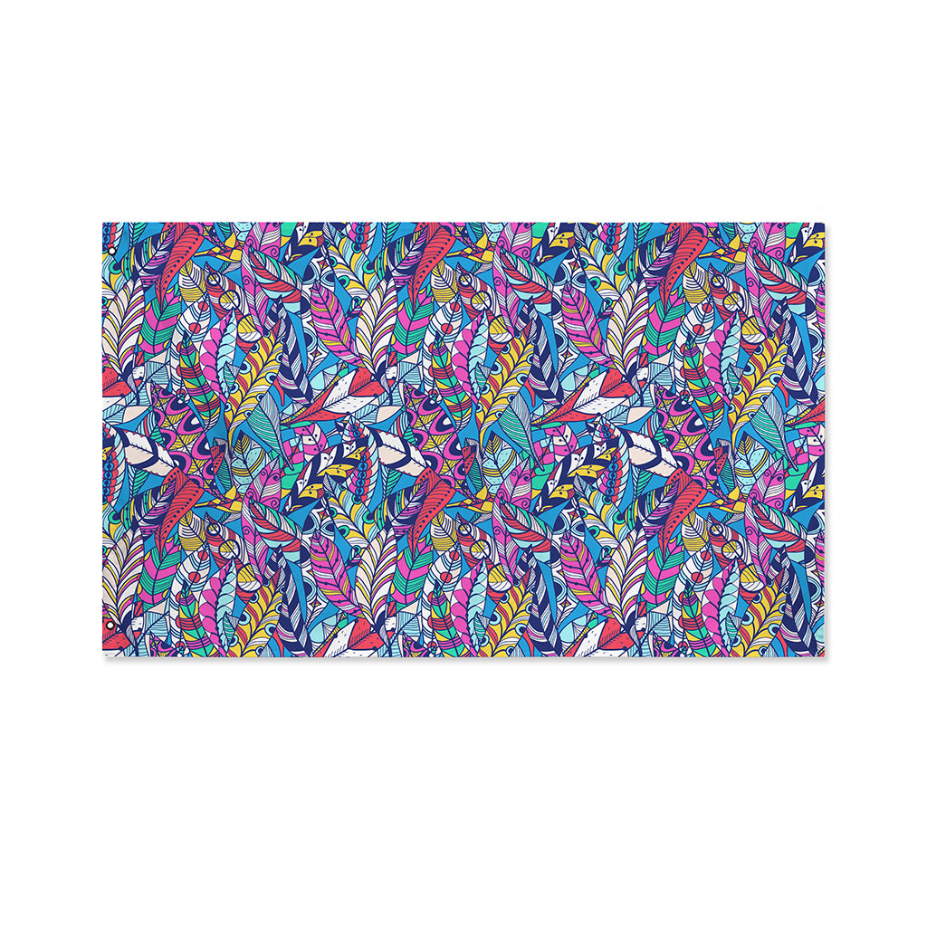 Boho Feather Pattern Print Polyester Flag