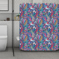 Boho Feather Pattern Print Polyester Shower Curtain