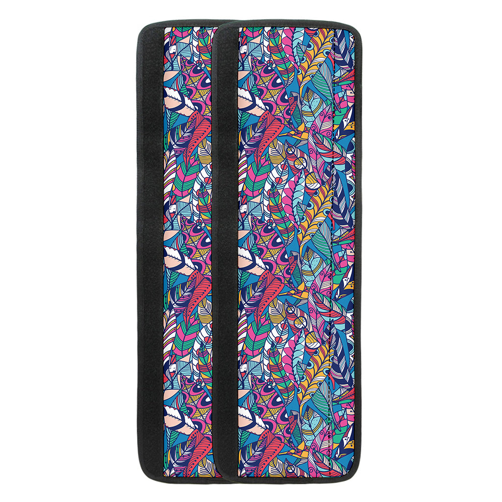Boho Feather Pattern Print Refrigerator Handle Covers