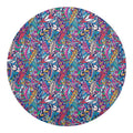 Boho Feather Pattern Print Round Blanket