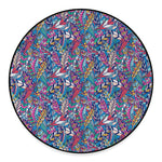 Boho Feather Pattern Print Round Floor Mat