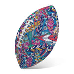 Boho Feather Pattern Print Rugby Ball