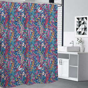 Boho Feather Pattern Print Shower Curtain