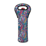 Boho Feather Pattern Print Single Neoprene Wine Tote
