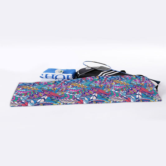 Boho Feather Pattern Print Sports Towel