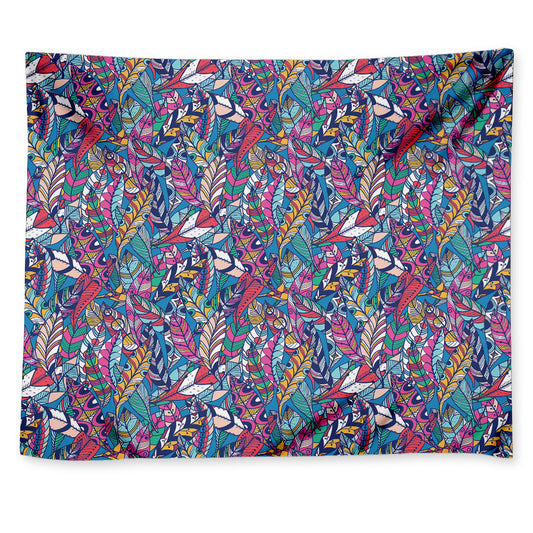 Boho Feather Pattern Print Tapestry