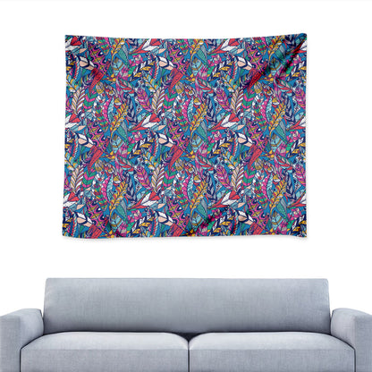 Boho Feather Pattern Print Tapestry