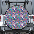 Boho Feather Pattern Print Tire Cover