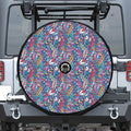 Boho Feather Pattern Print Tire Cover With Camera Hole