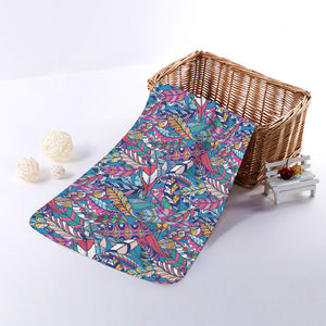 Boho Feather Pattern Print Towel