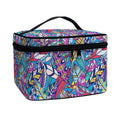 Boho Feather Pattern Print Travel Makeup Bag