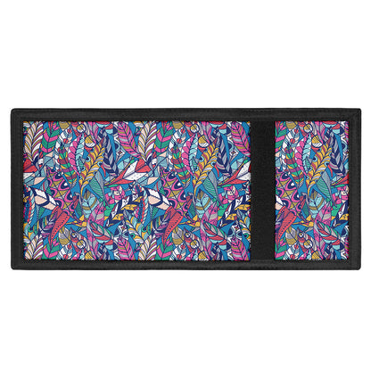 Boho Feather Pattern Print Trifold Wallet