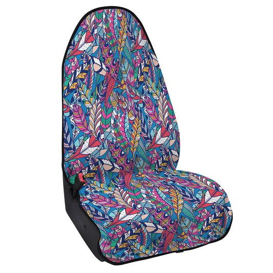 Boho Feather Pattern Print Waterproof Car Seat Cover