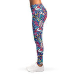 Boho Feather Pattern Print Women's Leggings