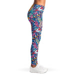 Boho Feather Pattern Print Women's Leggings