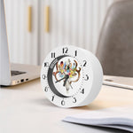 Boho Floral Deer Skull Print Alarm Clock