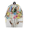 Boho Floral Deer Skull Print Backpack