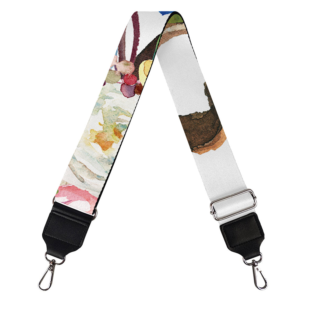 Boho Floral Deer Skull Print Bag Strap