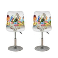 Boho Floral Deer Skull Print Bar Stool Covers