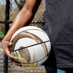 Boho Floral Deer Skull Print Basketball