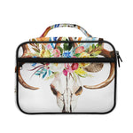 Boho Floral Deer Skull Print Briefcase Bible Bag
