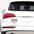 Boho Floral Deer Skull Print Car Sticker