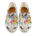 Boho Floral Deer Skull Print Casual Shoes