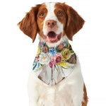 Boho Floral Deer Skull Print Dog Bandana