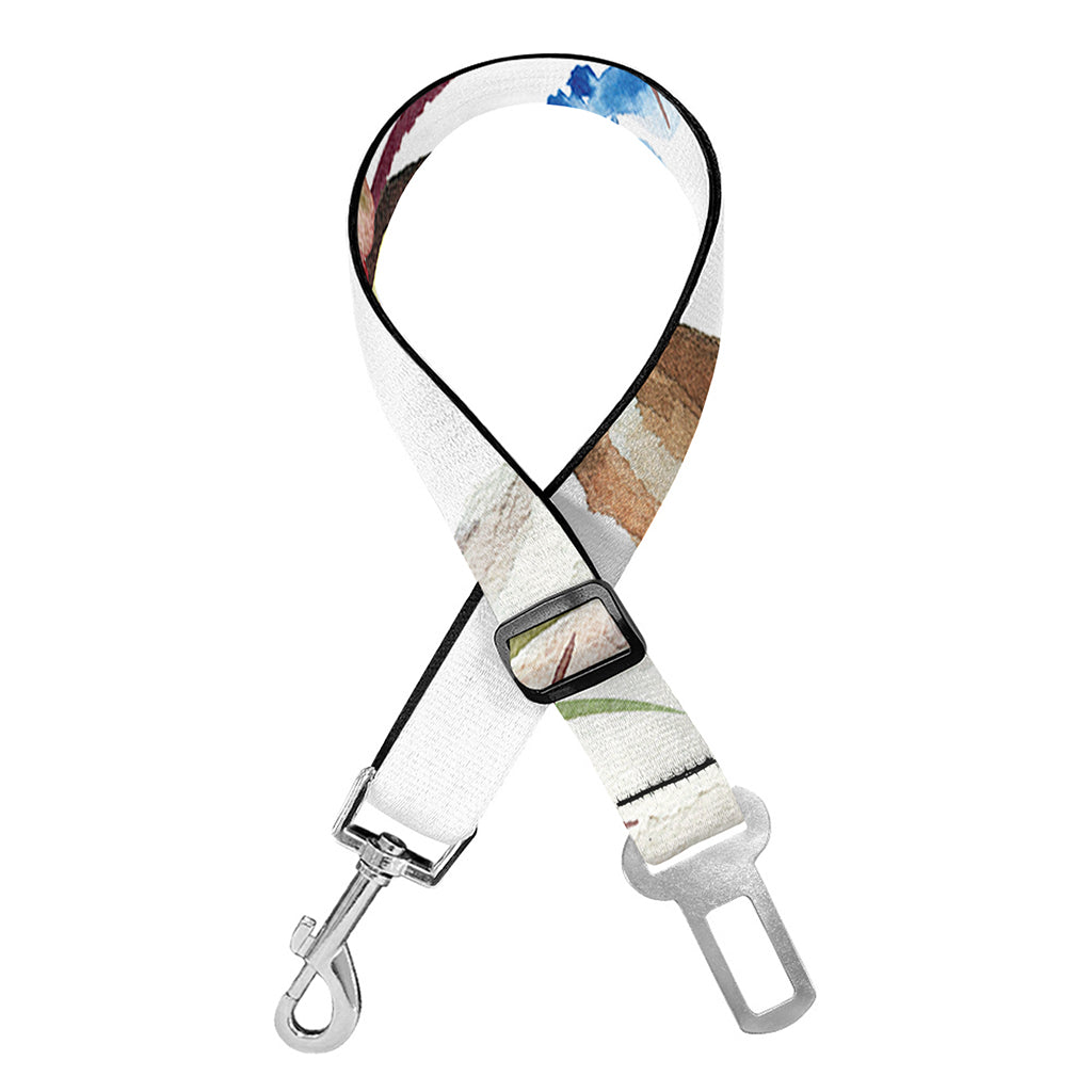Boho Floral Deer Skull Print Dog Seat Belt