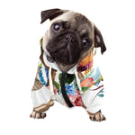 Boho Floral Deer Skull Print Dog Zip Up Hoodie