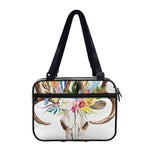 Boho Floral Deer Skull Print Double Strap Bible Bag