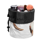 Boho Floral Deer Skull Print Drawstring Makeup Bag