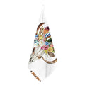 Boho Floral Deer Skull Print Hand Towel