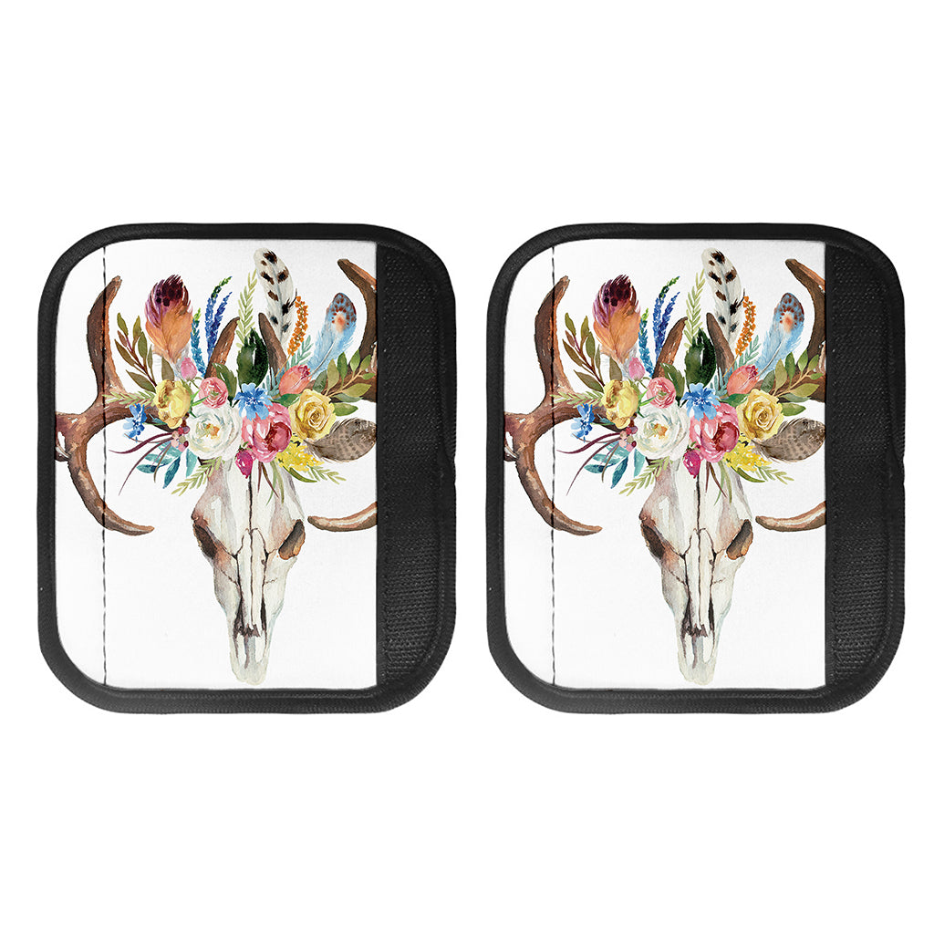 Boho Floral Deer Skull Print Handle Covers