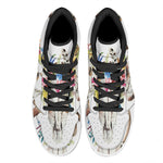 Boho Floral Deer Skull Print High Top Leather Sneakers