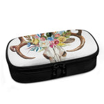 Boho Floral Deer Skull Print Insulin Cooler Travel Case