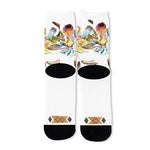 Boho Floral Deer Skull Print Long Socks